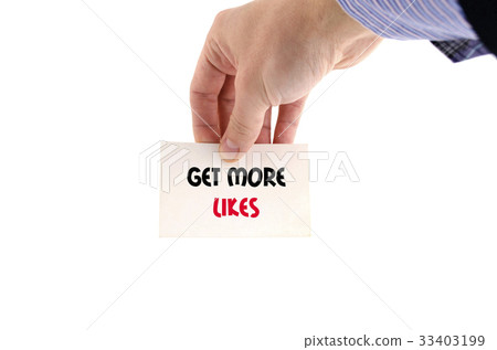 Get more likes text concept 33403199