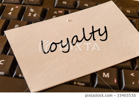 Loyalty text concept over keyboard background 33403538