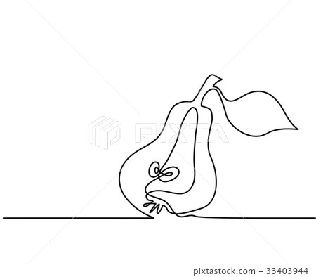 Stylized drawing of pear 33403944