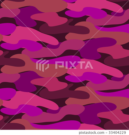 Pink camouflage seamless vector pattern. 33404229