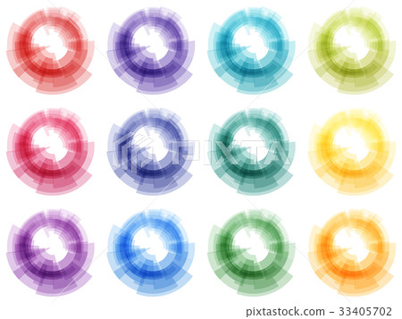 Circle shapes set. Abstract vector elements. Circle shapes set. Abstract vector elements. 33405702