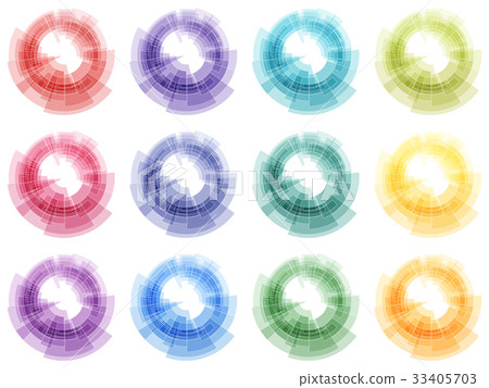 Circle shapes set. Abstract vector elements. Circle shapes set. Abstract vector elements. 33405703