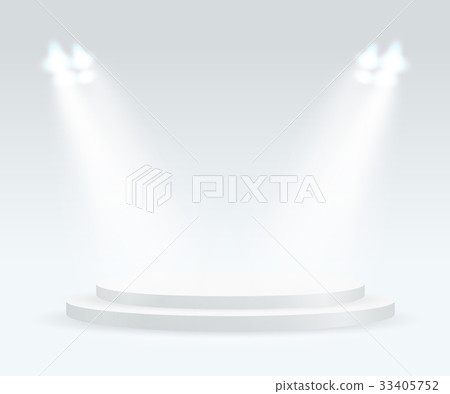 Bright stage with spot lights Bright stage with spot lights 33405752
