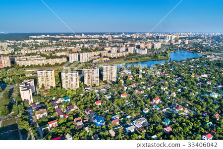 Aerial view of Raiduzhnyi and Voskresenka district Aerial view of Raiduzhnyi and Voskresenka district 33406042