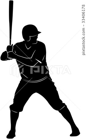 baseball player silhouette baseball player silhouette 33406178