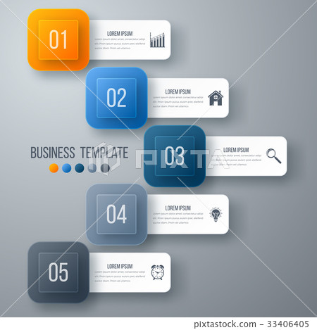 Vector illustration infographic five options 33406405