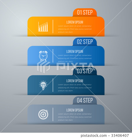 Vector illustration infographics four options 33406407
