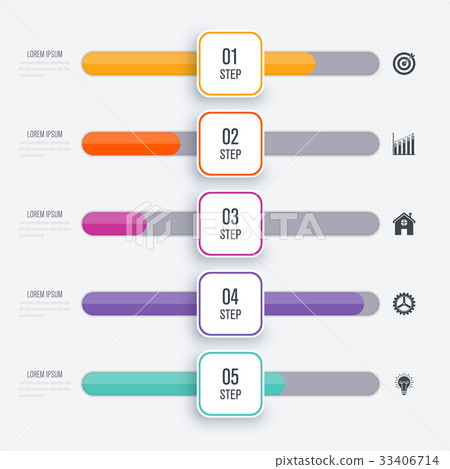 Vector illustration infographic five options 33406714