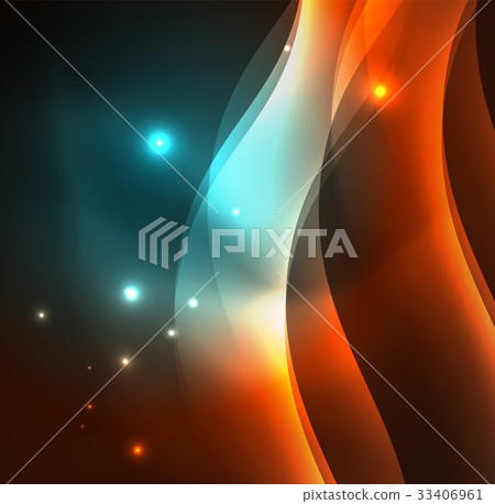 Illuminated neon waves Illuminated neon waves 33406961