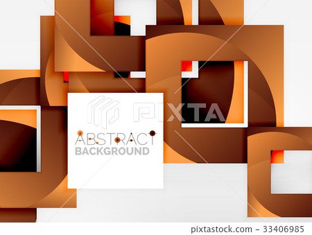 Squares geometric object in light 3d space 33406985