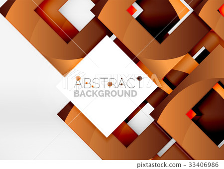 Squares geometric object in light 3d space 33406986