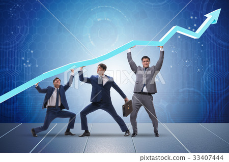 Businessman supporting recovery from economic 33407444