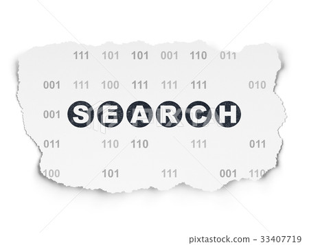 Web development concept: Search on Torn Paper 33407719