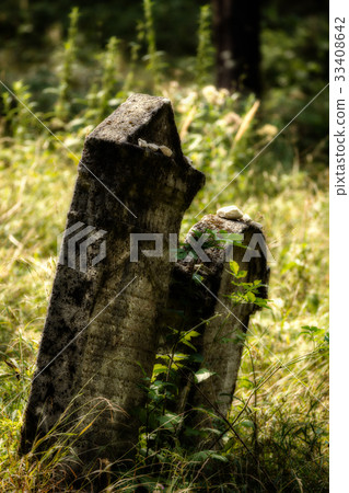 Old abandoned Jewish cemetery.  33408642