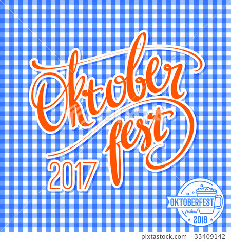 2017 Oktoberfest vector poster with traditional 2017 Oktoberfest vector poster with traditional 33409142