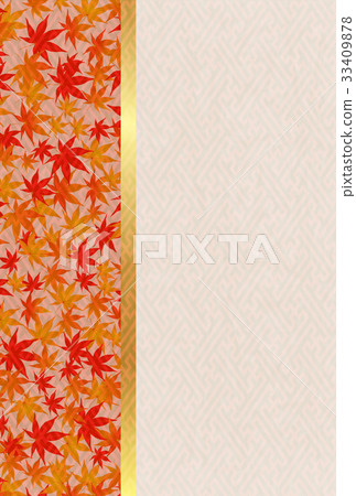 Autumn leaves autumn Japanese paper background Autumn leaves autumn Japanese paper background 33409878