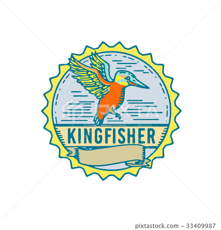 Kingfisher Side Rosette Retro 33409987