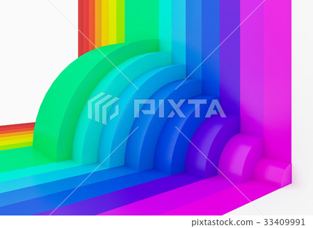 abstract colorful rainbow perspective background 33409991