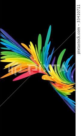 Abstract multicolor splash on black Abstract multicolor splash on black 33410711