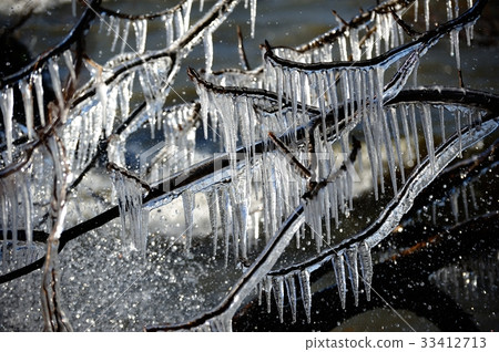 Lake Biwa splashing ice Lake Biwa splashing ice 33412713