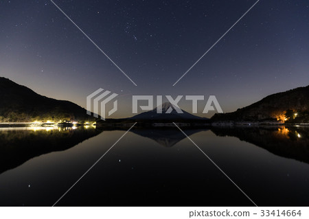Mount Fuji Starry sky Lake Shoji Mount Fuji Starry sky Lake Shoji 33414664