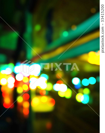 bokeh blur night city lights background raining 33415200
