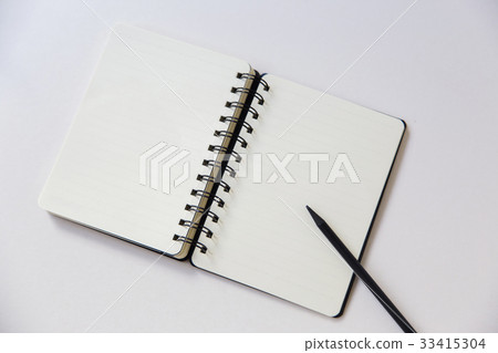 Note writing with copy space on white background Note writing with copy space on white background 33415304