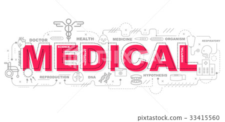 Medical icons for education illustration 33415560