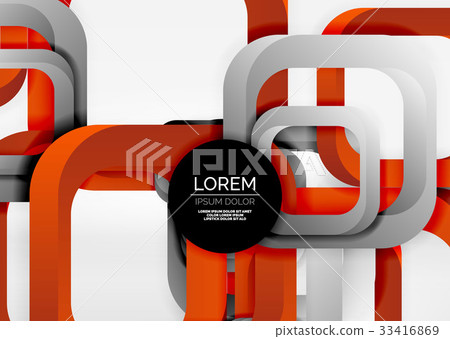 Squares geometric shapes in light grey 3d space Squares geometric shapes in light grey 3d space 33416869