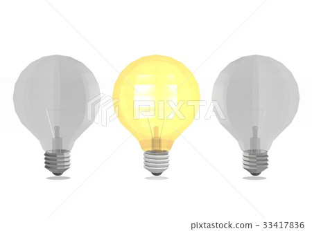 Only one glowing light bulb Only one glowing light bulb 33417836