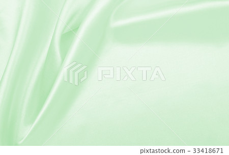 Smooth elegant green silk or satin luxury cloth  33418671