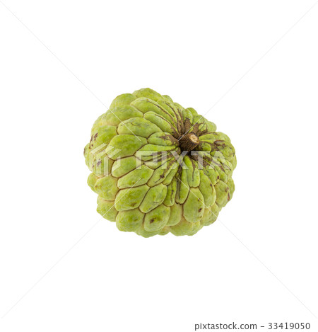 custard apple isolated on white background. custard apple isolated on white background. 33419050