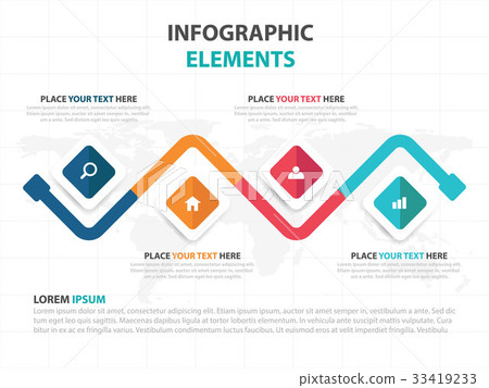 Business Infographic timeline process template 33419233