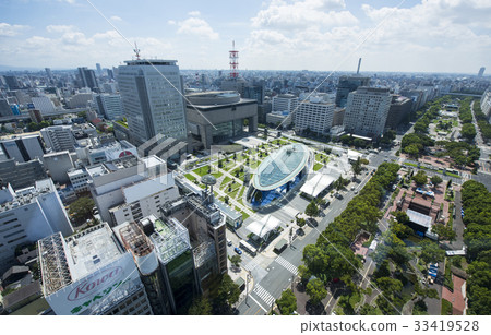 名古屋市風景/榮區在夏天 33419528