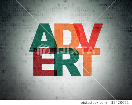 Marketing concept: Advert on Digital Data Paper Marketing concept: Advert on Digital Data Paper 33420051