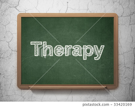 Medicine concept: Therapy on chalkboard background 33420169