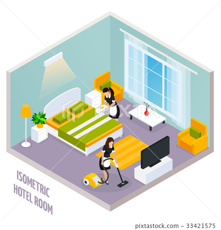 Isometric Hotel Room Interior 33421575