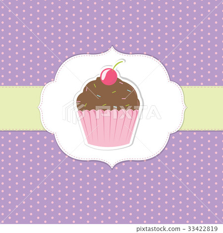 Vintage Cupcake Sticker Vintage Cupcake Sticker 33422819
