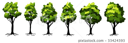 Vector trees set 33424393