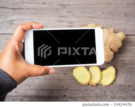 Smart phone with ginger 33424476