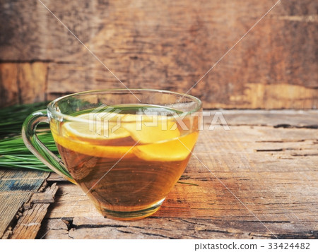 Ginger tea and mint with lemon Ginger tea and mint with lemon 33424482