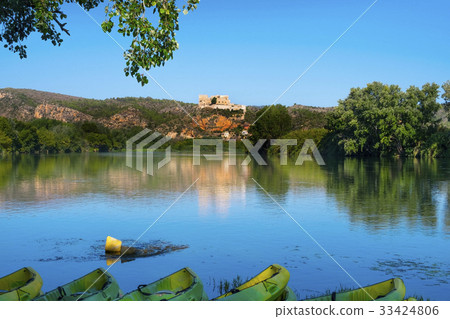 Ebro River and Templar castle of Miravet, Spain Ebro River and Templar castle of Miravet, Spain 33424806