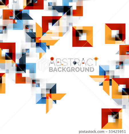 Modern square geometric pattern design on white - Stock Illustration ...