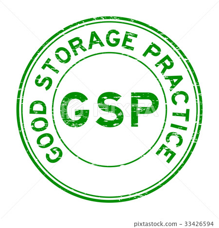 Grunge green GSP certified round rubber stamp Grunge green GSP certified round rubber stamp 33426594