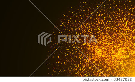 An explosion of orange and gold embers or An explosion of orange and gold embers or 33427058