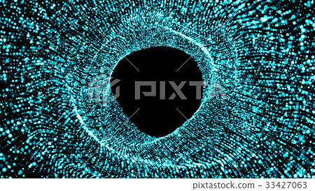 Abstract background with flow particles. Digital Abstract background with flow particles. Digital 33427063