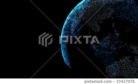 Abstract background with digital earth. Dots Abstract background with digital earth. Dots 33427076