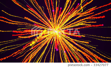 Explosion of particles. Festive fireworks Explosion of particles. Festive fireworks 33427077