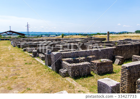 View of the archaeological site of Lucus Feroniae 33427733