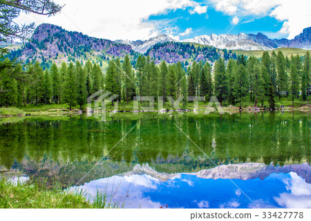 Landscape at the San Pellegrino Pass, Dolomites 33427778